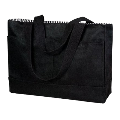 Double Pocket Canvas Tote