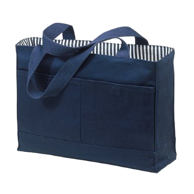 Double Pocket Canvas Tote